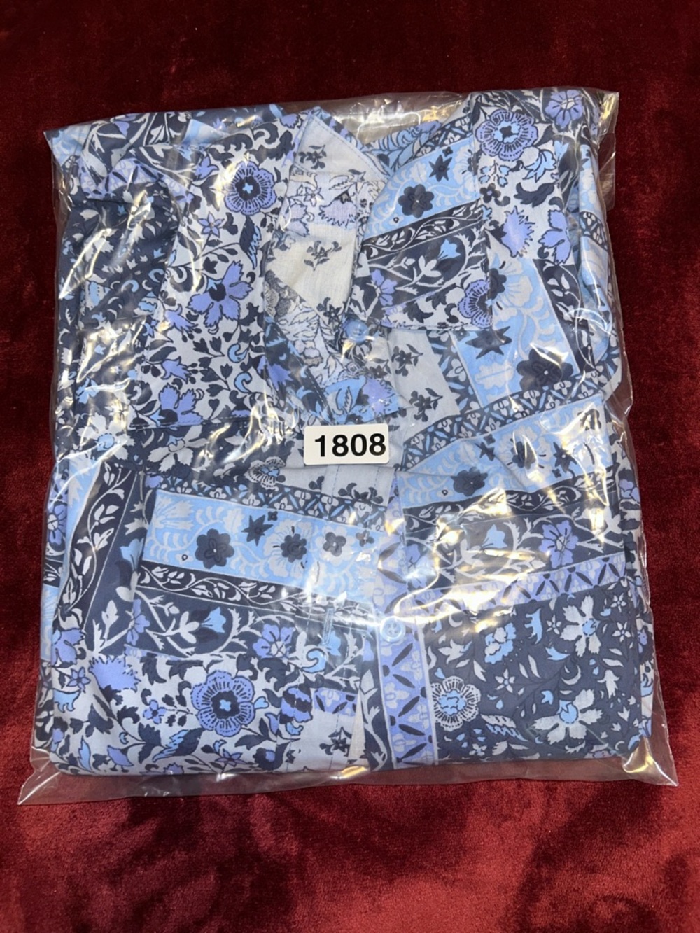 Woman Within Size3X 30/32 Patchwork Bohemian Print Cotton Polyester Button Shirt - Picture 16 of 16